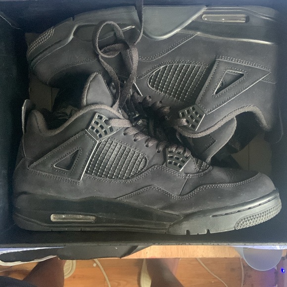 Air Jordan 4 “Black Cats” Black/ Graphite size 12 - Picture 2 of 7